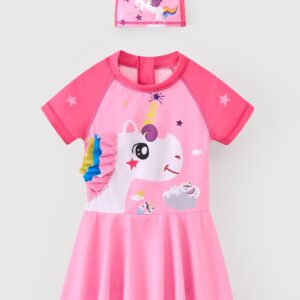 Đồ bơi liền váy (kèm quần bên trong) Pony bé gái